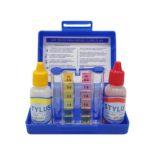 KIT DE TESTE CLORO E PH – STYLUS
